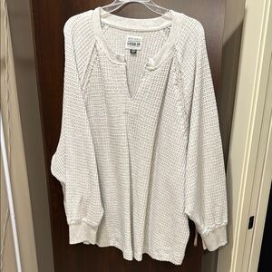 Universal Thread Ivory Waffle Knit Sweater